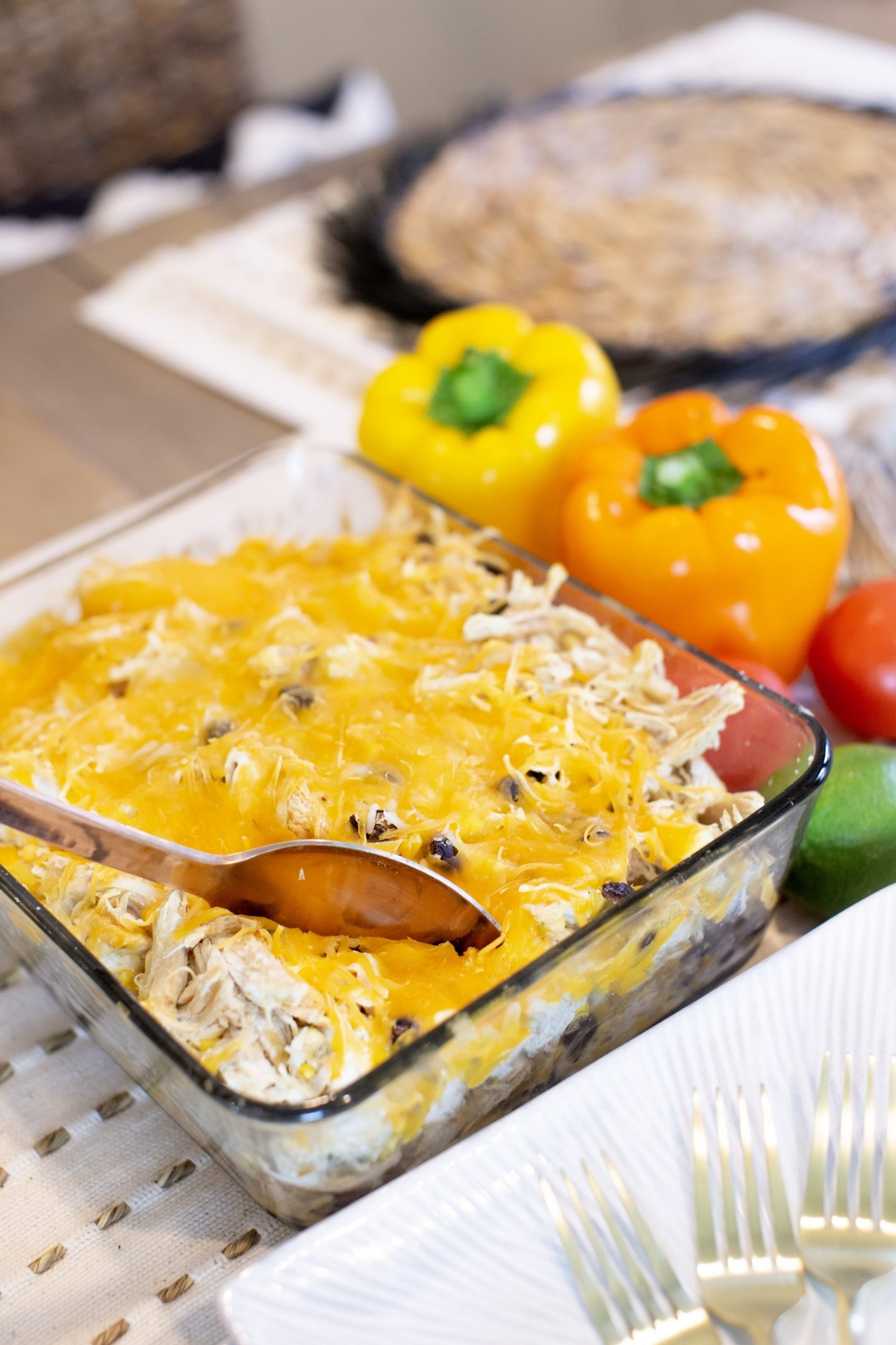 Family Dinners: Easy Mexican Chicken Casserole - Healthy By Heather Brown