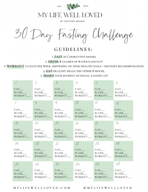 30 Day Intermittent Fasting Challenge - Healthy By Heather Brown