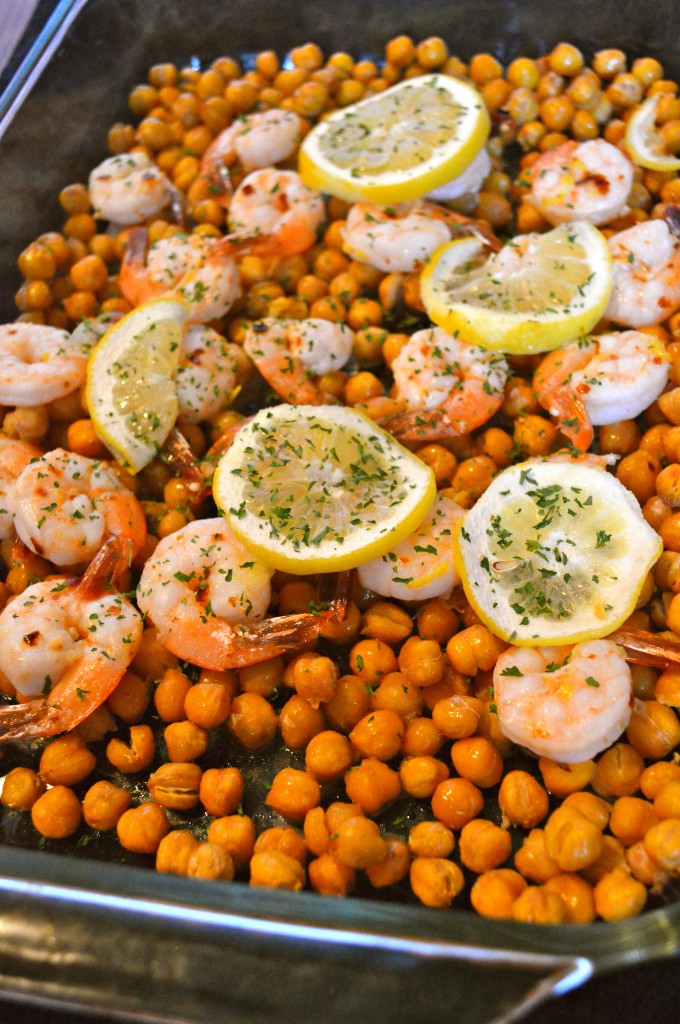 Spicy Lemon Shrimp over Chickpeas l MyLifeWellLoved.com