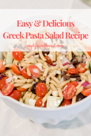 Easy Greek Pasta Salad Recipe - Healthy By Heather Brown
