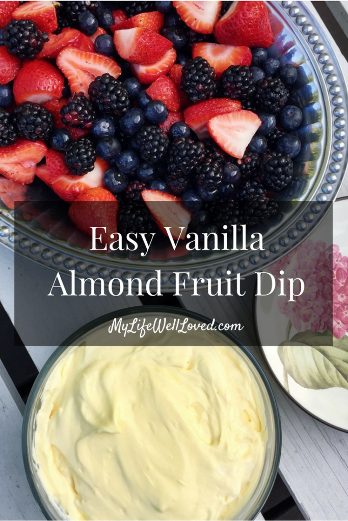 Easy Vanilla Almond Fruit Dip Recipe - Healthy By Heather Brown