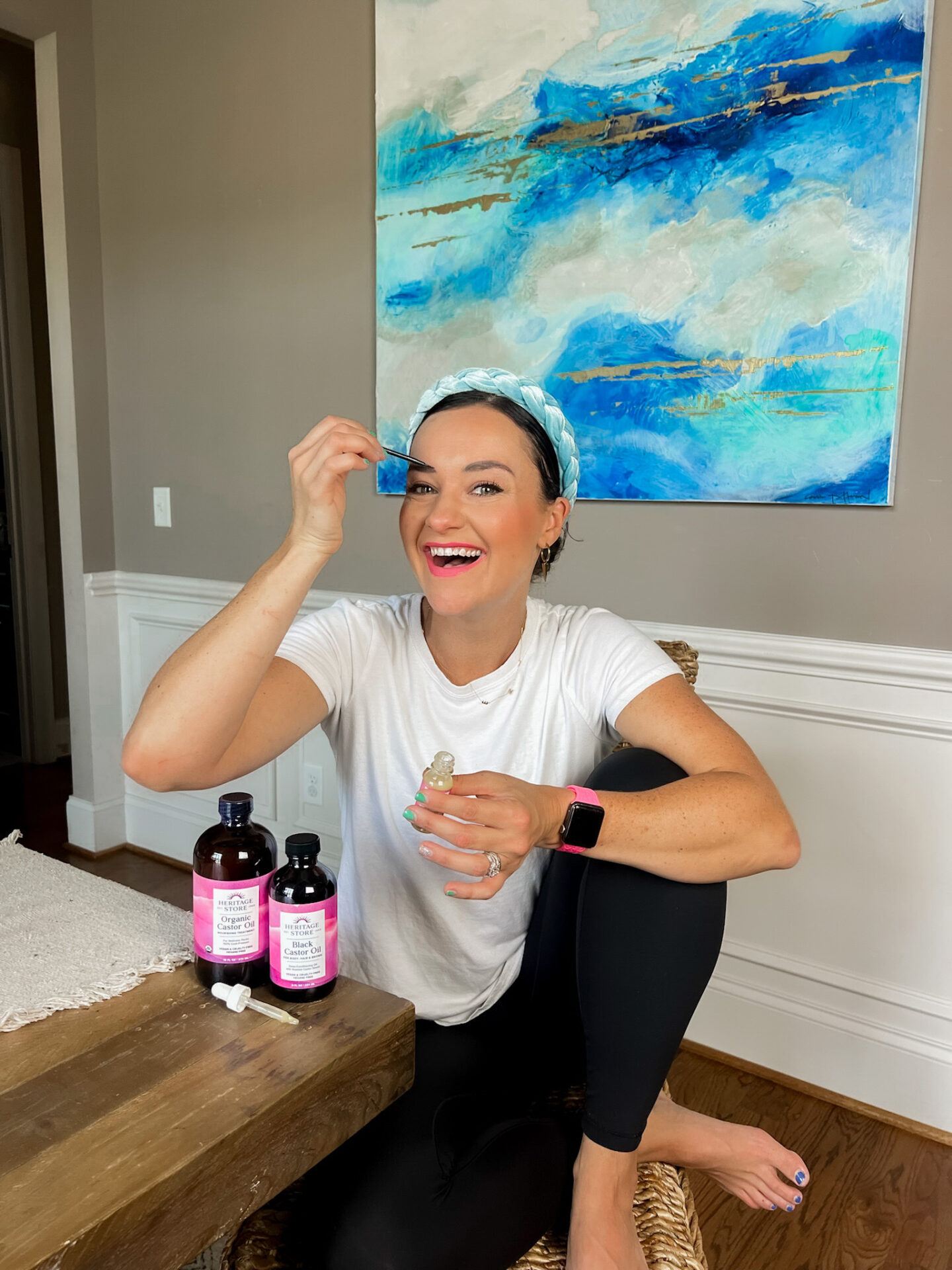 Heather Brown from Healthy by Heather Brown podcast and My Life Well Loved, shares 5 insane benefits of castor oil for lashes and brows.