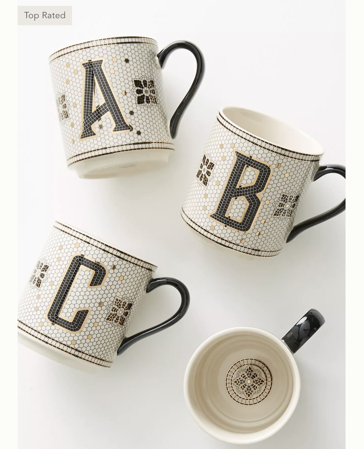Vintage Alphabet Mug - Ceramic - 8 Patterns - ApolloBox