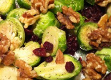 Brussel Sprouts with Cranberries and Walnuts