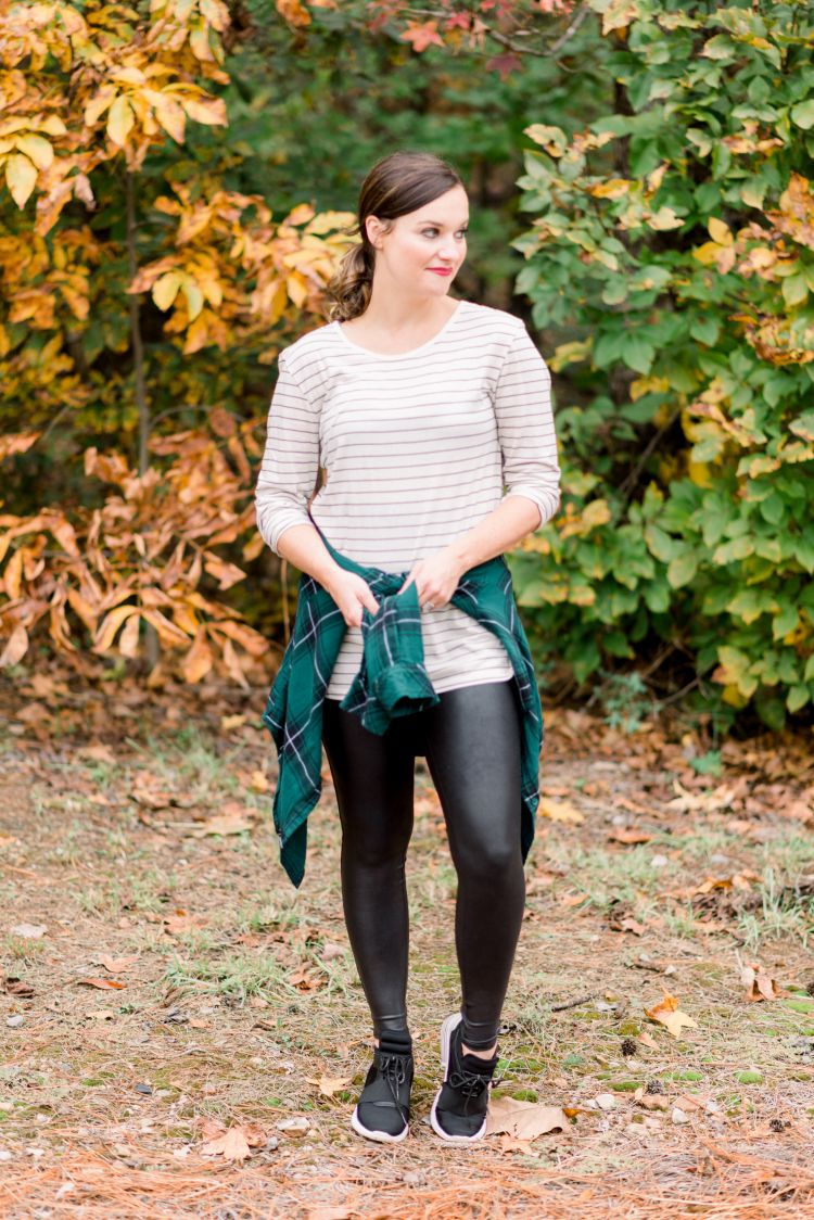 How to style Spanx faux leather leggings for fall - The Samantha Show- A  Cleveland Life + Style Blog