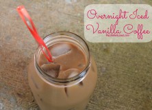 Overnight Iced Vanilla Coffee. No muss, no fuss, simple recipe for hot summer mornings when you don't want hot coffee.