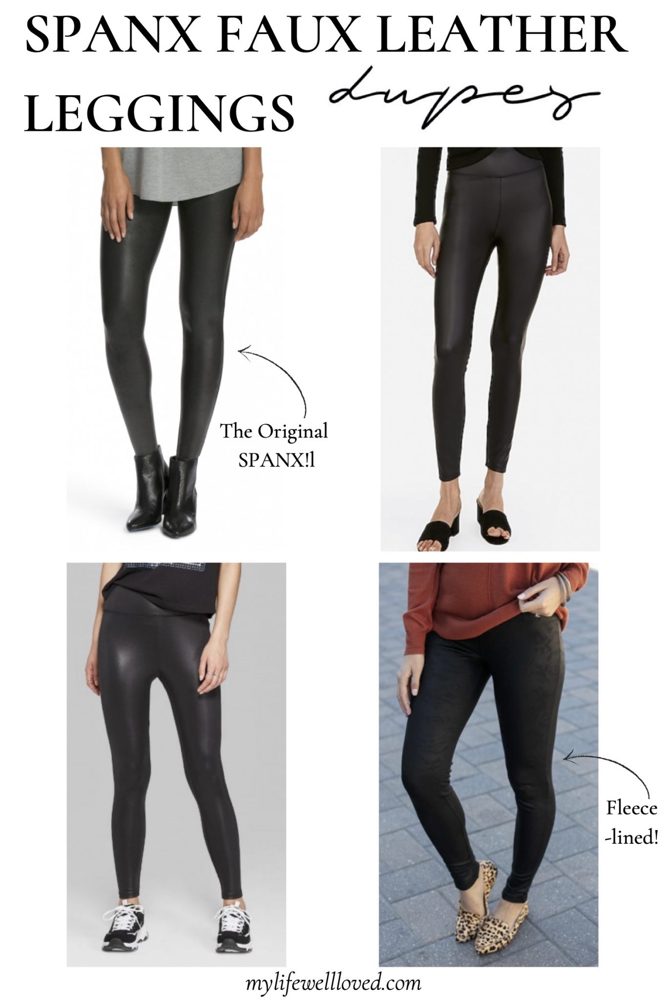 Spanx faux leather leggings vs. an  dupe - Cheryl Shops