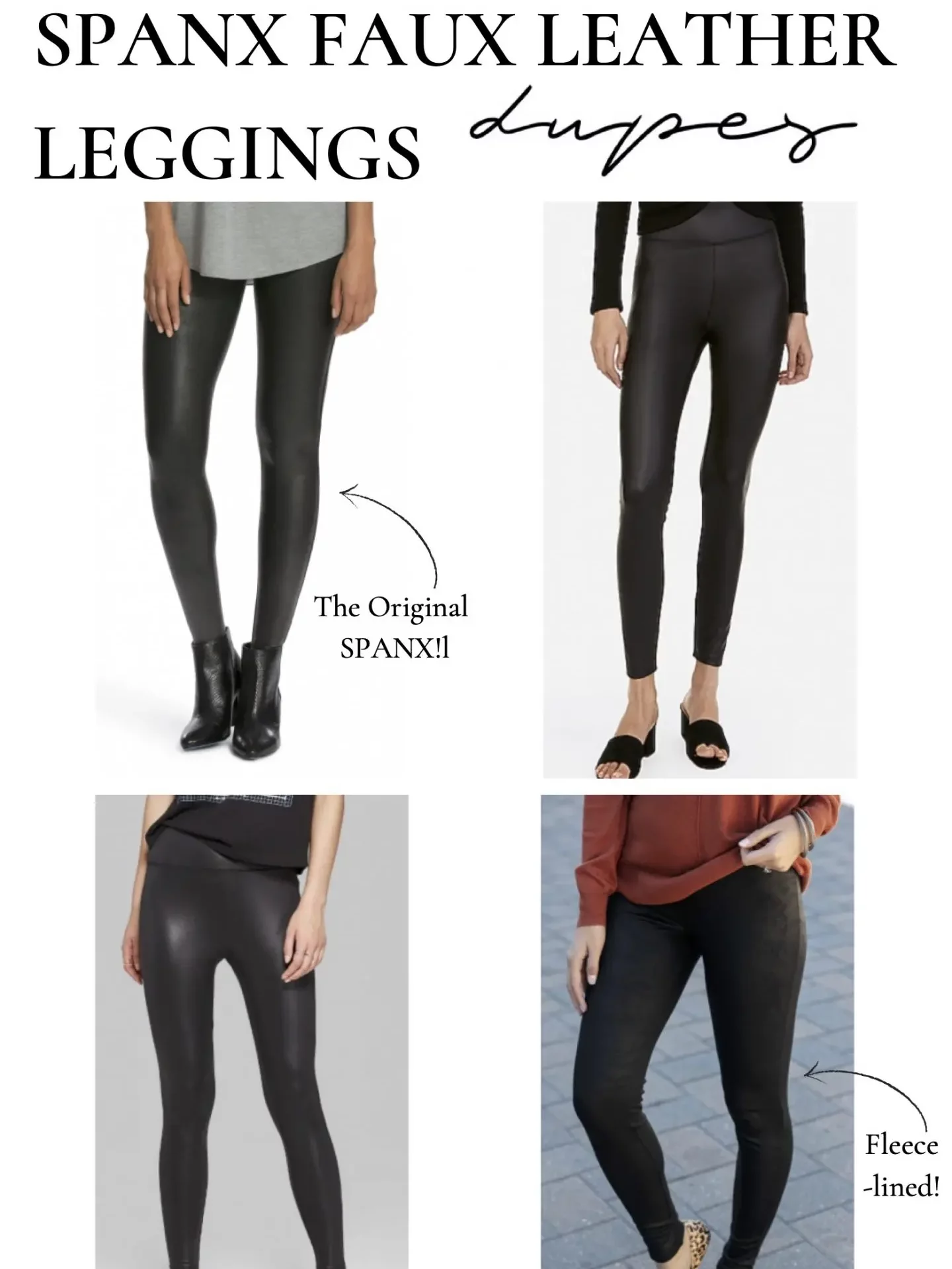 How To Style Spanx Faux Leather Leggings - Healthy By Heather Brown