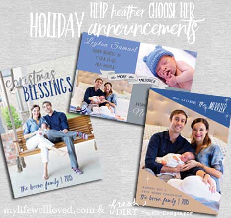 Christmas Card and birth announcement ideas